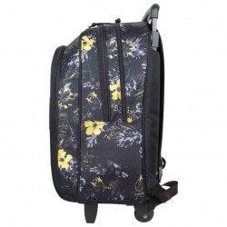 Sac à dos à roues Les Tropéziennes motif fleur Wissant Noir LES TROPÉZIENNES - 3 Sac à dos à roues Les Tropéziennes motif fleur Wissant Noir LES TROPÉZIENNES - 3