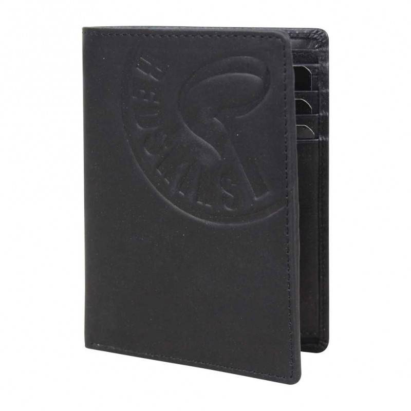 Portefeuille Redskins cuir effet patiné logo rond Noir REDSKINS - 1 Portefeuille Redskins cuir effet patiné logo rond Noir REDSKINS - 1