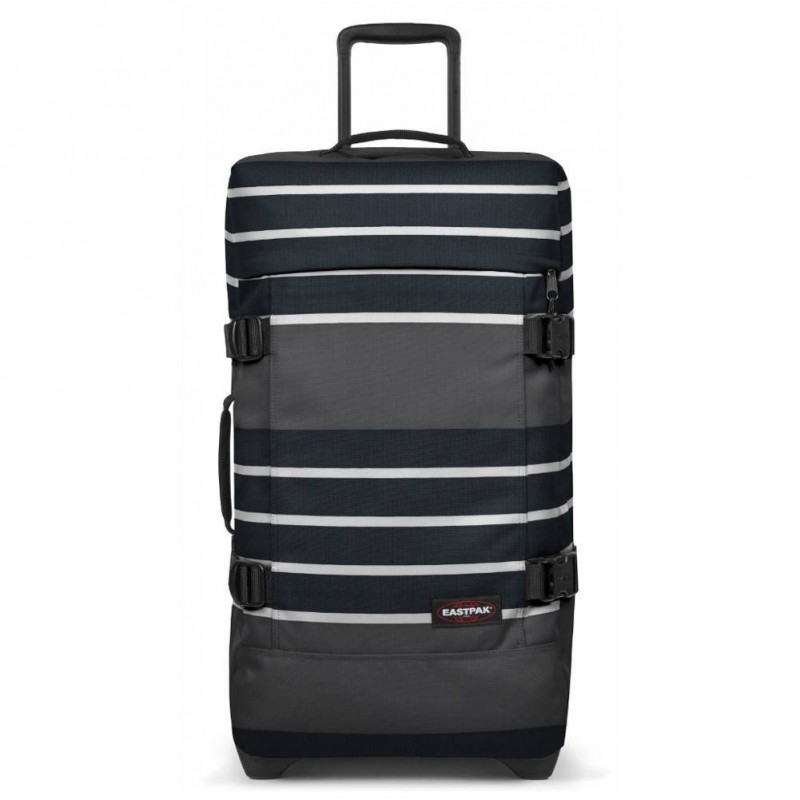 Sac de voyage avec roues EASTPAK EK62L 55T Slines Black Tranverz M motif imprimé noir et blanc Sac de voyage avec roues EASTPAK EK62L 55T Slines Black Tranverz M motif imprimé noir et blanc