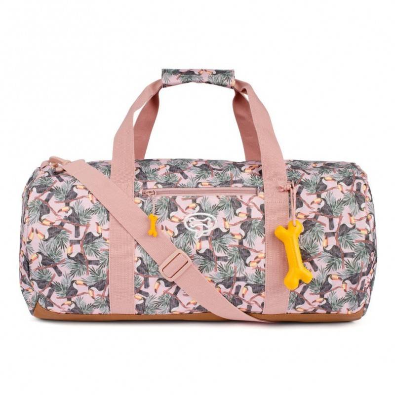Cartable 38 cm Stones and Bones souple aux motifs imprimés Tucans Rose STONES and BONES - 1 Cartable 38 cm Stones and Bones souple aux motifs imprimés Tucans Rose STONES and BONES - 1