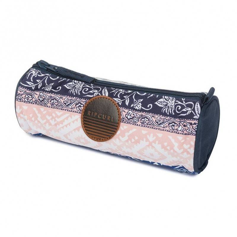 Trousse Rip Curl bleu imprimé ethnique Hi Desert ronde 1 compartiment Trousse Rip Curl bleu imprimé ethnique Hi Desert ronde 1 compartiment