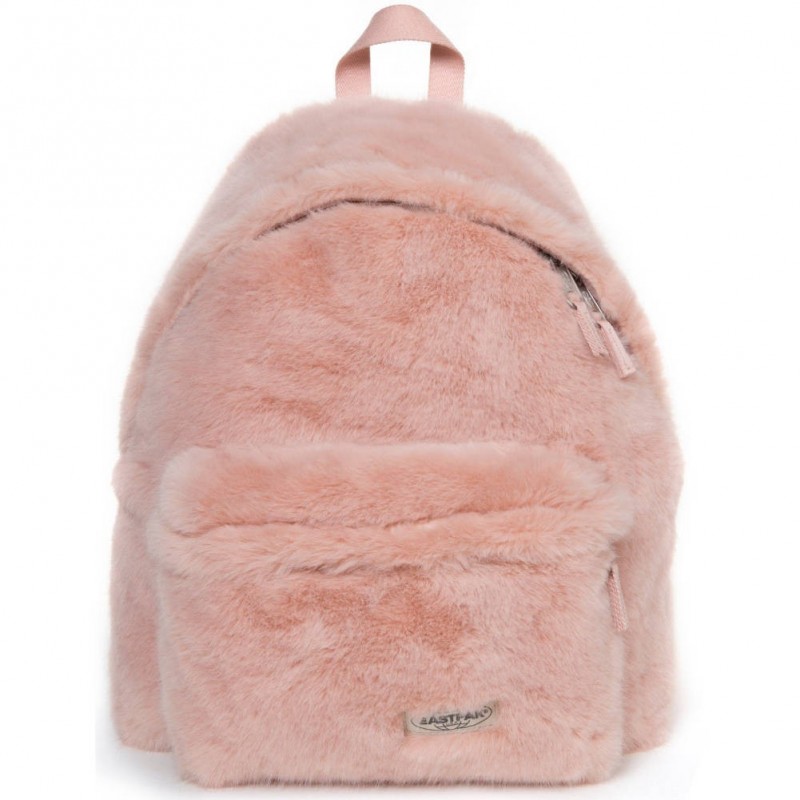 Sac à dos rose poudré effet fourrure Eastpak Padded Pak'r EK620 10U Pink Fur Sac à dos rose poudré effet fourrure Eastpak Padded Pak'r EK620 10U Pink Fur