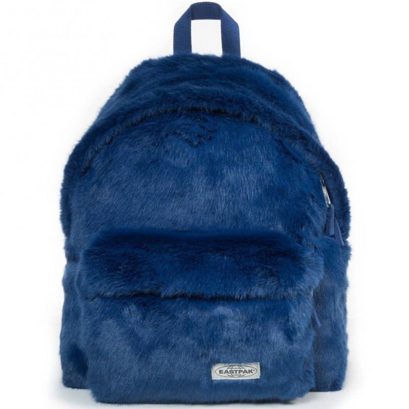 Sac à dos bleu effet fourrure Eastpak Padded Pak'r EK620 12U Blue Fur Sac à dos bleu effet fourrure Eastpak Padded Pak'r EK620 12U Blue Fur