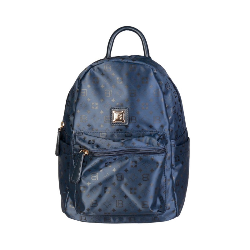 Sac à dos Laura Biagiotti Microfibra toile motif imprimé bleu marine Sac à dos Laura Biagiotti Microfibra toile motif imprimé bleu marine