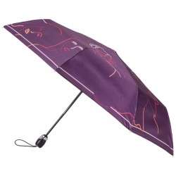 Parapluie pliant Piganiol ouverture / fermeture auto motif silhouette visage fabrication France PIGANIOL - 1
