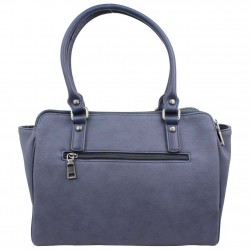 Sac Fuchsia Tina style carré déco sellier bleu marine FUCHSIA - 2