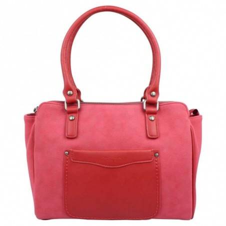 Sac Fuchsia Tina style carré déco sellier rouge FUCHSIA - 1