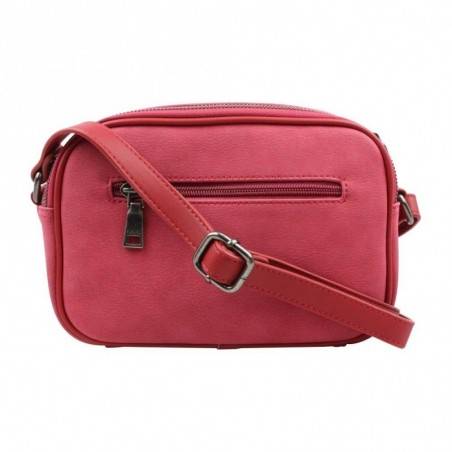 Petit porte monnaie femme fleur toile Fuchsia F9536-1 FUCHSIA - 4