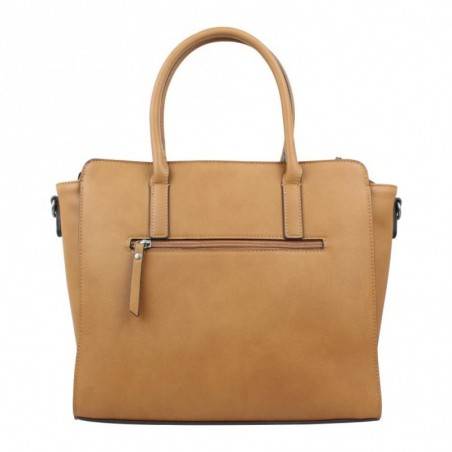 Sac main Fuchsia Floride déco ajourée rivet marron cognac FUCHSIA - 4