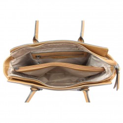 Sac main Fuchsia Floride déco ajourée rivet marron cognac FUCHSIA - 3