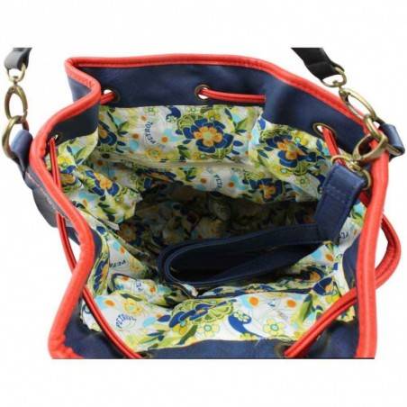 Sac à main cabas imprimé fleurs liberty Lili Petrol MM31 LILI PETROL  - 2