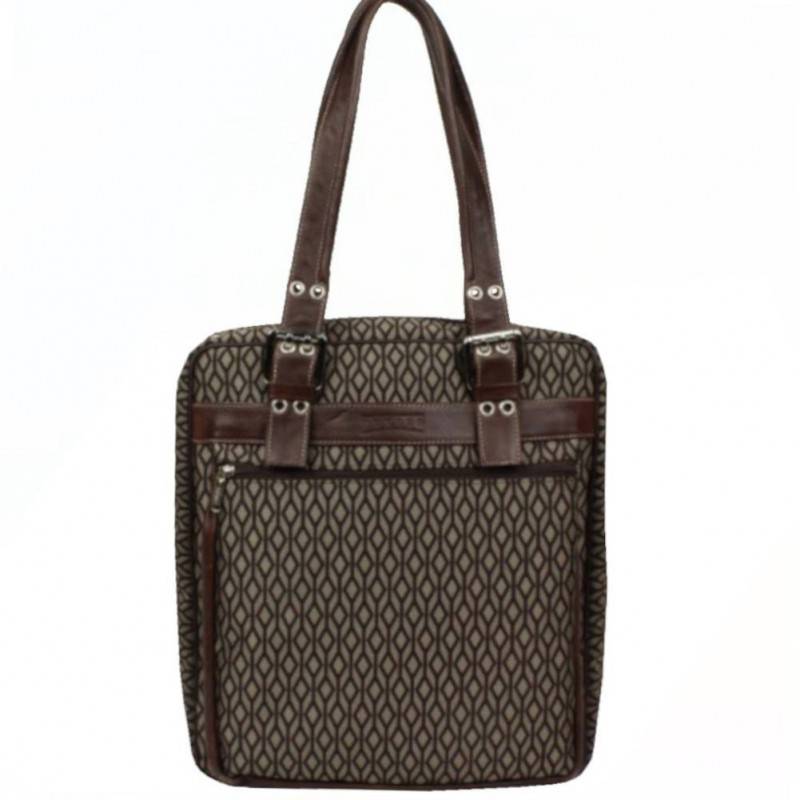 Sac porté épaule cabas toile et cuir Texier 5501 TEXIER - 1 Sac porté épaule cabas toile et cuir Texier 5501 TEXIER - 1