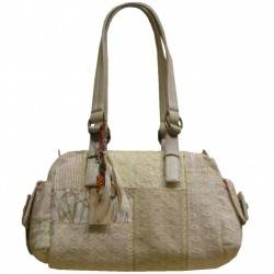 Sac épaule femme patchwork dentelle et textile 6527 NAJOLEARI - 1 Sac épaule femme patchwork dentelle et textile 6527 NAJOLEARI - 1