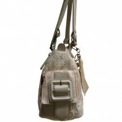 Sac épaule femme patchwork dentelle et textile 6527 NAJOLEARI - 2 Sac épaule femme patchwork dentelle et textile 6527 NAJOLEARI - 2