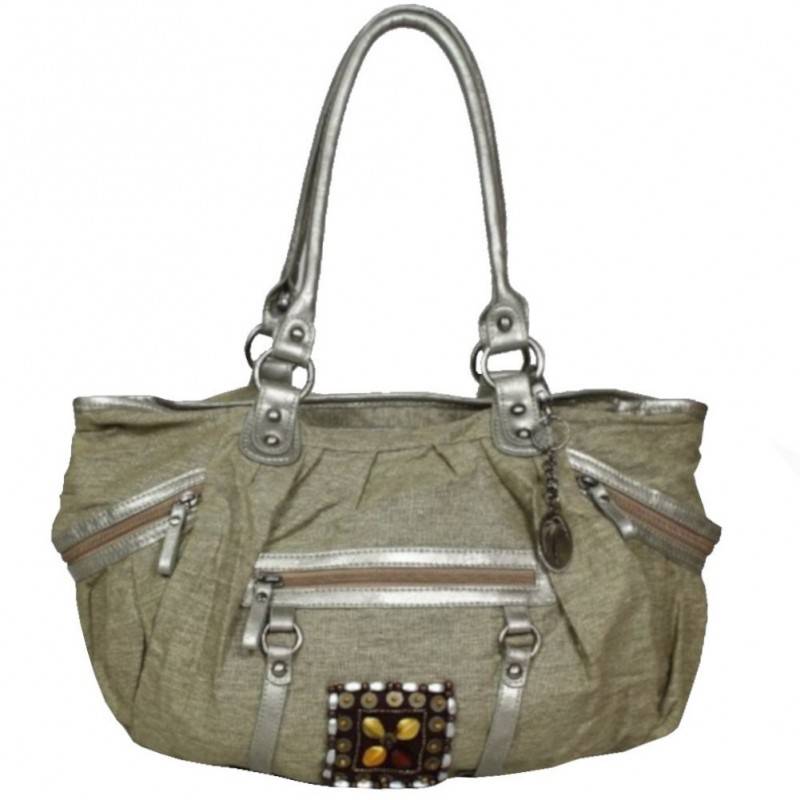 Sac cabas Patrick Blanc Toile brillante beige 8913 PATRICK BLANC - 1 Sac cabas Patrick Blanc Toile brillante beige 8913 PATRICK BLANC - 1