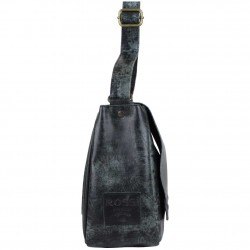 Sac besace rabat déco rivet cuir vieilli Bruno Rossi ES Bruno Rossi - 2