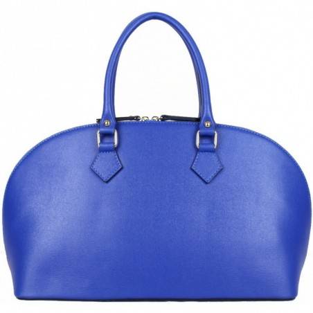 Sac à main demi-rond en cuir Gussaci Bleu A DÉCOUVRIR ! - 4