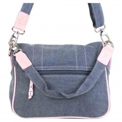 Sac besace Tomboy Wiz toile Gris Rose A DÉCOUVRIR ! - 4