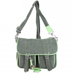 Sac besace Tomboy Wiz toile Vert A DÉCOUVRIR ! - 1