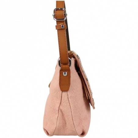 Petit porte monnaie femme fleur toile Fuchsia F9536-1 FUCHSIA - 3