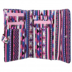 Porte monnaie paille raphia / ethnique FUCHSIA Raffia Marine FUCHSIA - 2