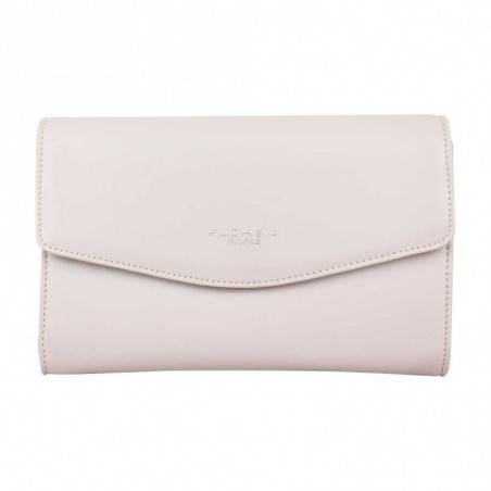 Porte monnaie tout en un femme style perforé Fuchsia F9582-3 FUCHSIA - 1