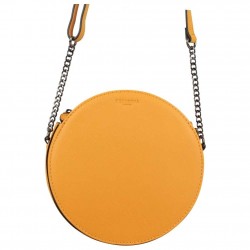 Sac bandoulière rond Hexagona SYNSA effet saffiano Orange HEXAGONA - 2