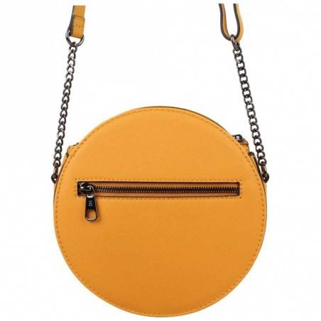 Sac bandoulière rond Hexagona SYNSA effet saffiano Orange HEXAGONA - 3