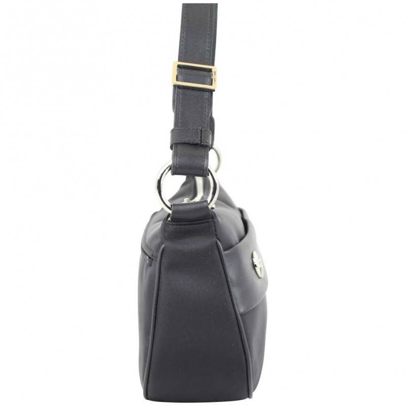 Sac Texier toile et cuir noir 9601 fabrication France