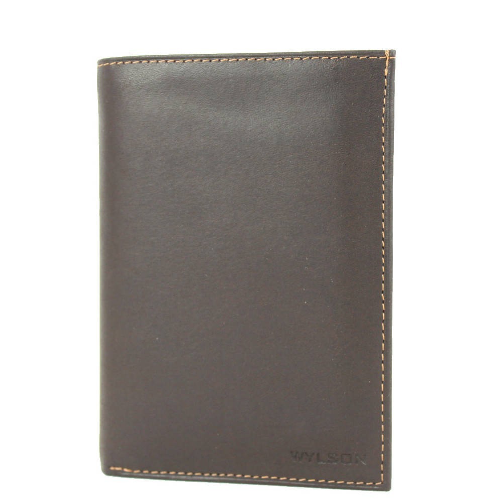 Portefeuille cuir effet brut WYLSON Rio 12 cartes Marron WYLSON - 1