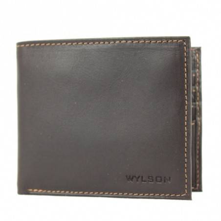 Porte cartes ultra plat en cuir mat WYLSON Rio Marron WYLSON - 1