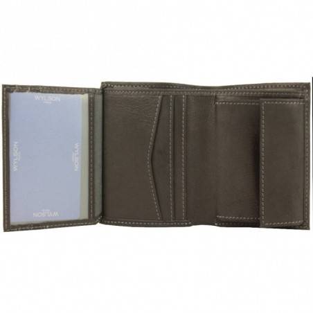 Porte monnaie en cuir mat 1 volet WYLSON Rio Noir WYLSON - 3