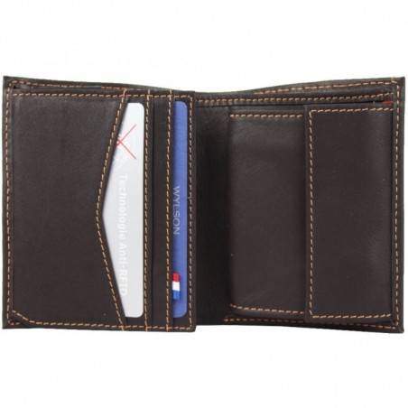 Porte monnaie en cuir mat 1 volet WYLSON Rio Marron WYLSON - 2