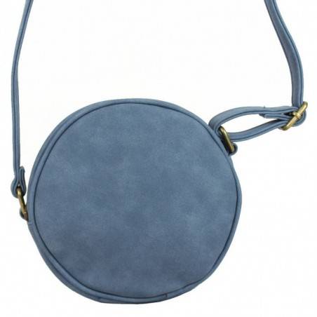 Sac bandoulière rond Lili Petrol bleu patiné JU LILI PETROL  - 3