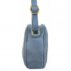 Sac bandoulière rond Lili Petrol bleu patiné JU LILI PETROL  - 2