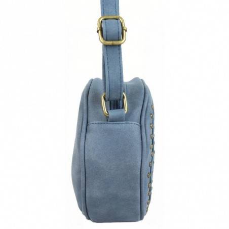 Sac bandoulière rond Lili Petrol bleu patiné JU LILI PETROL  - 2