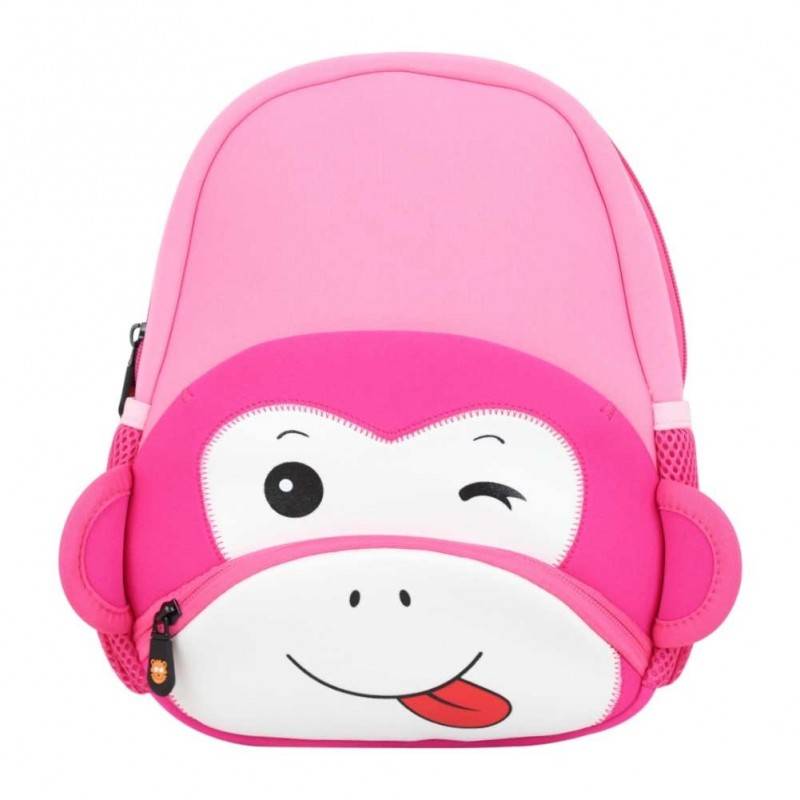 Petit sac à dos enfant MASKOT Trafikot le Singe Rose MASKOT - 1