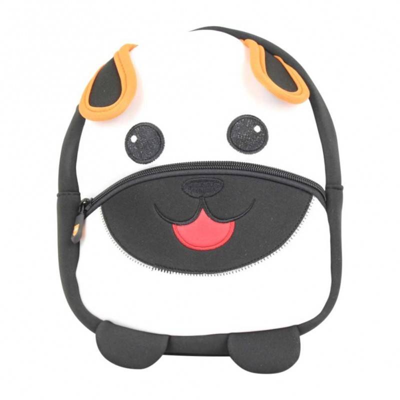 Petit sac à dos enfant MASKOT Békot le Chien Noir et Blanc MASKOT - 1