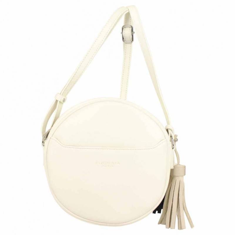 Sac bandoulière rond Hexagona SYNSA effet saffiano Blanc FUCHSIA - 1 Sac bandoulière rond Hexagona SYNSA effet saffiano Blanc FUCHSIA - 1