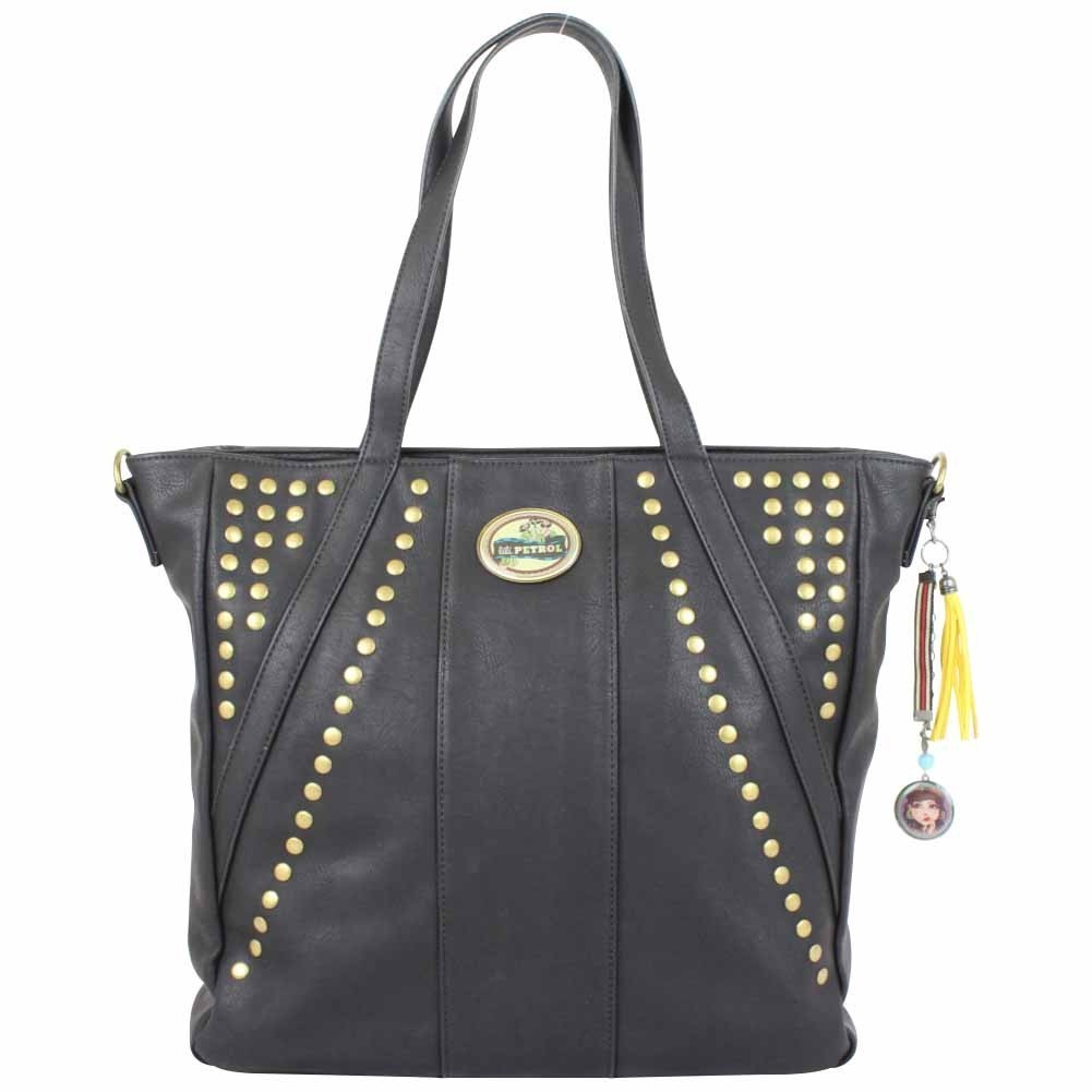 Sac cabas Lili Petrol JU rivet noir LILI PETROL  - 1