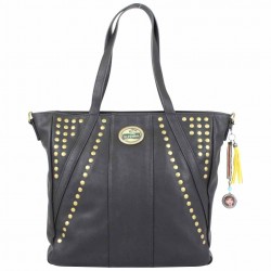 Sac cabas Lili Petrol JU rivet noir LILI PETROL  - 1