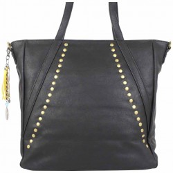 Sac cabas Lili Petrol JU rivet noir LILI PETROL  - 4