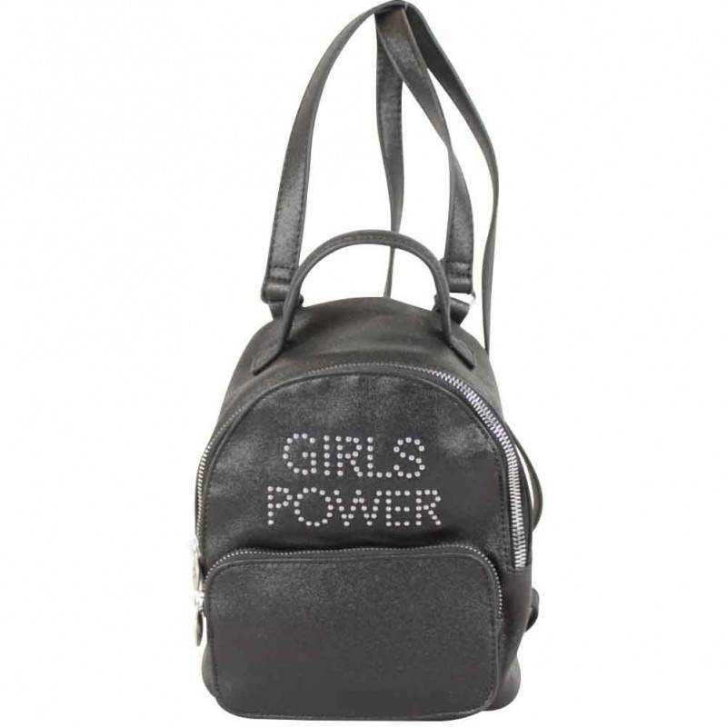 Petit sac à dos Sac Girls Power clouté et effet pailleté Noir GIRLS POWER - 1