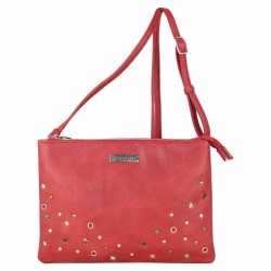 Sac pochette Tropéziennes Feldberg Rouge déco étoile rivet LES TROPÉZIENNES  - 1