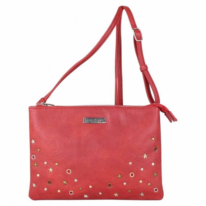 Sac pochette Tropéziennes Feldberg Rouge déco étoile rivet LES TROPÉZIENNES  - 1