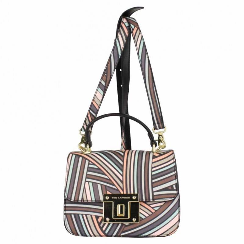 Sac à main Ted Lapidus toile et verni TL NY4038 TED LAPIDUS - 1 Sac à main Ted Lapidus toile et verni TL NY4038 TED LAPIDUS - 1