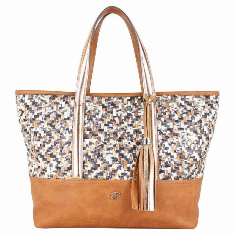 Sac à main Patrick Blanc tressé motif camel PATRICK BLANC - 1 Sac à main Patrick Blanc tressé motif camel PATRICK BLANC - 1
