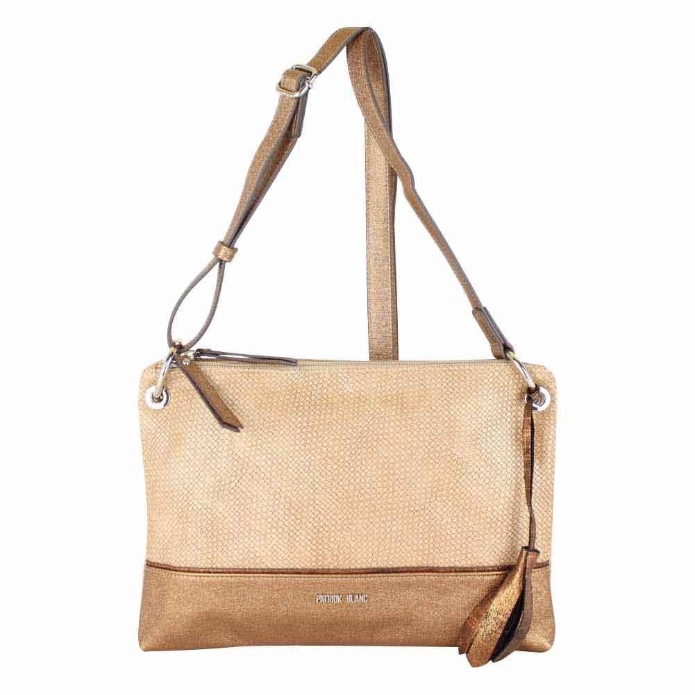 Sac pochette bandoulière Patrick Blanc motif animal beige PATRICK BLANC - 1