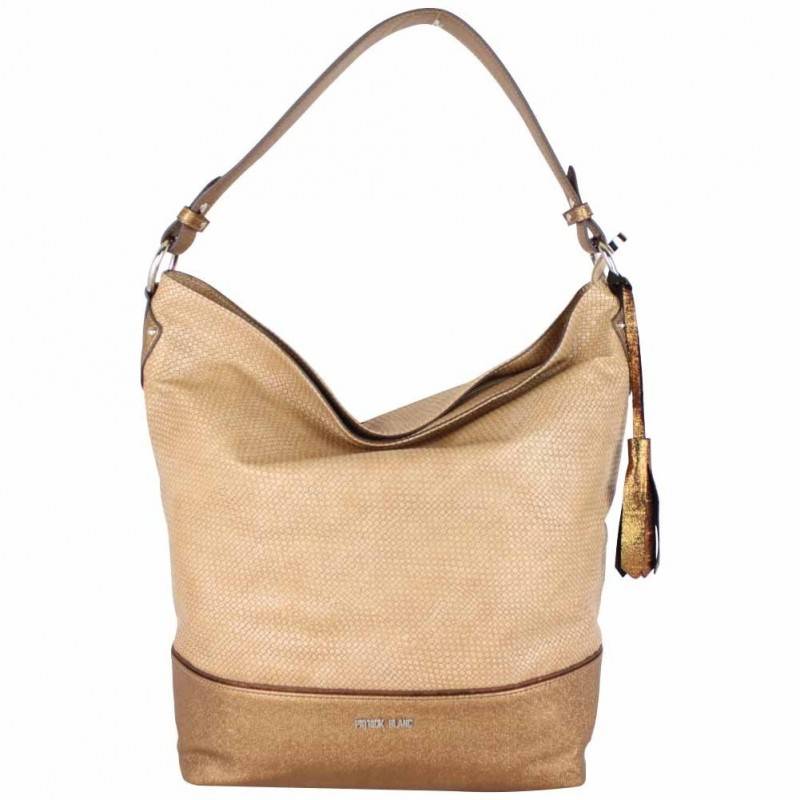 Sac hobo Patrick Blanc motif imprimé animal beige PATRICK BLANC - 1