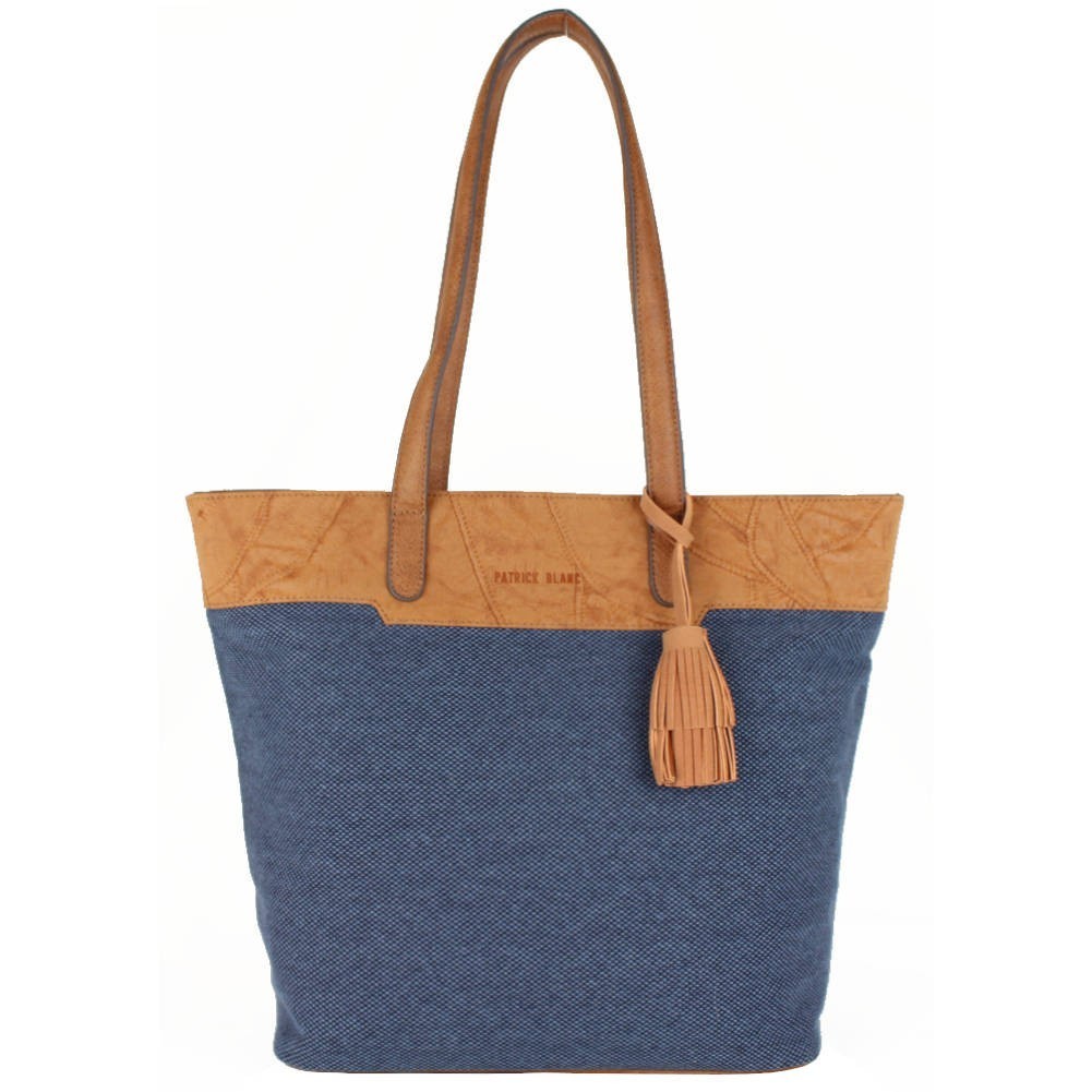 Sac seau cabas Patrick Blanc Marina grosse toile bleu PATRICK BLANC - 1